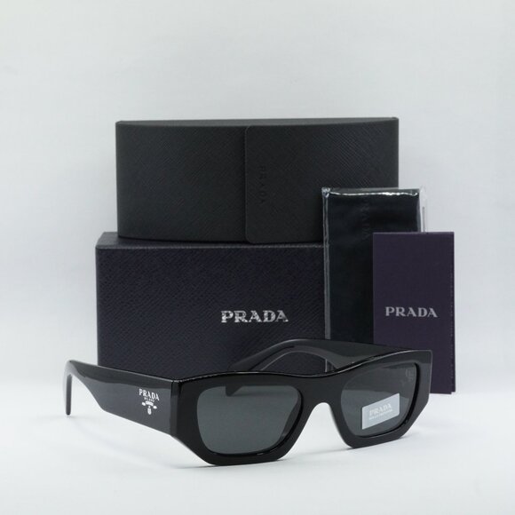 Prada PRA01S 16K08Z Square Sunglasses – Black\Dark Grey